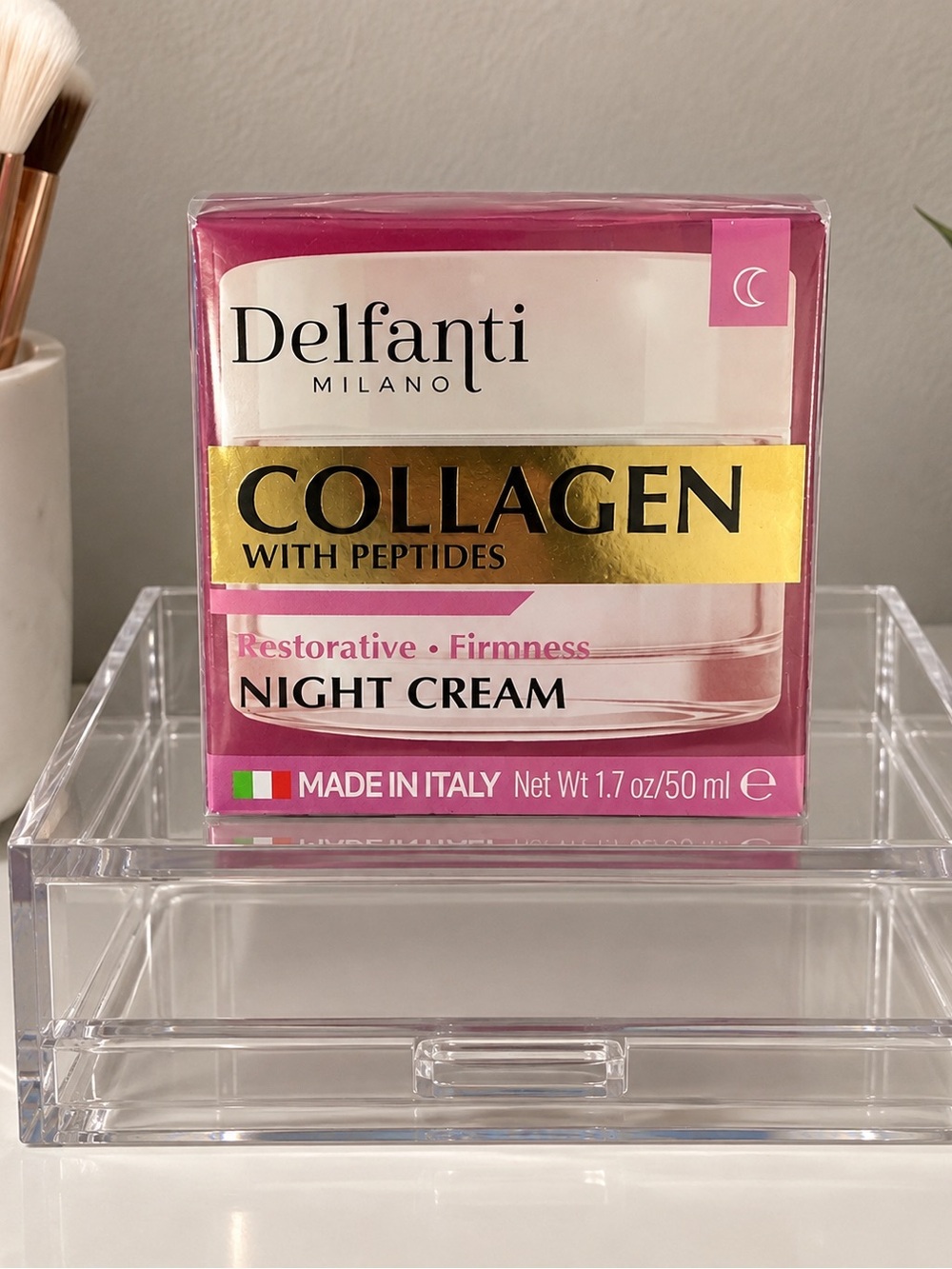 Delfanti Milano Collagen + Peptides Firming Restorative Night Cream 1.7 oz NEW